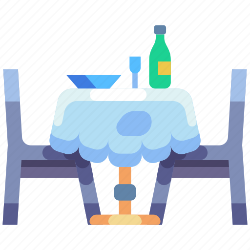 Hotel service, hotel, accommodation, restaurant, dinner, dining table, eat icon - Download on Iconfinder