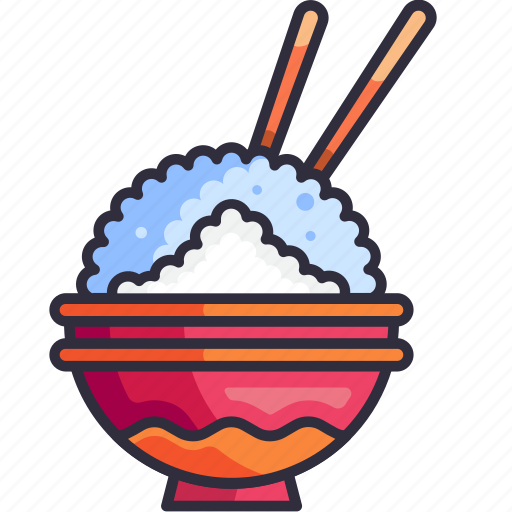 Rice, chopsticks, bowl, international food, restaurant, food, menu icon - Download on Iconfinder