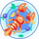 lobster dish, shrimp, seafood