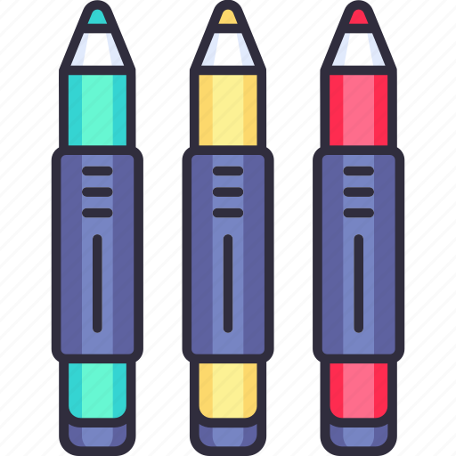Stationery, office, education, colors marker, highlighter, neon, marker pen icon - Download on Iconfinder