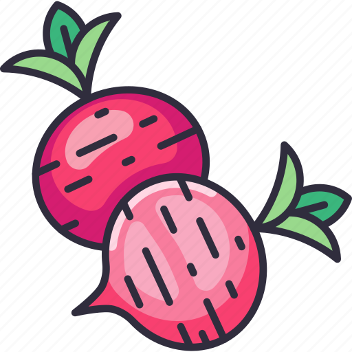 Red radish, radish, vegetable, fresh, food, vegetarian, organic icon - Download on Iconfinder