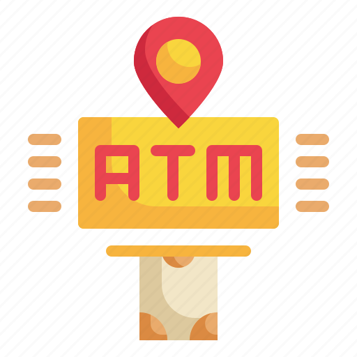 Atm, location, pin, navigation, direction, gps icon icon - Download on Iconfinder