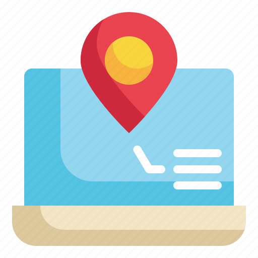 Laptop, location, tracking, computer, device, gps icon icon - Download on Iconfinder