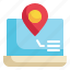 laptop, location, tracking, computer, device, gps icon 