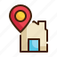 home, location, pin, house, navigation, gps icon 