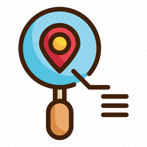 Magnifying, search, location, pin, navigation, gps icon icon - Download on Iconfinder