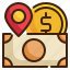 exchange, location, gps, finance, cash, money icon 