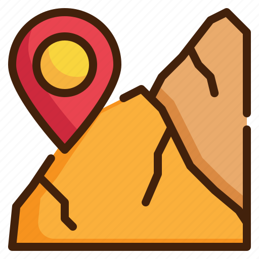 Mountain, pin, location, map, navigation, gps icon icon - Download on Iconfinder
