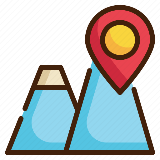 Mountain, pin, travel, location, map, navigation, gps icon icon - Download on Iconfinder