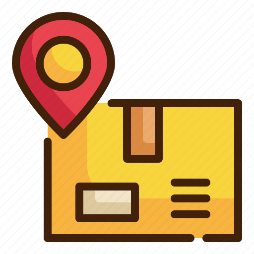 Parcel, package, gps, tracking, location, navigation, box icon icon - Download on Iconfinder