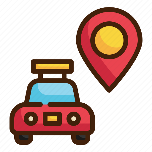 Taxi, tracking, location, pin, direction, gps icon, map icon - Download on Iconfinder