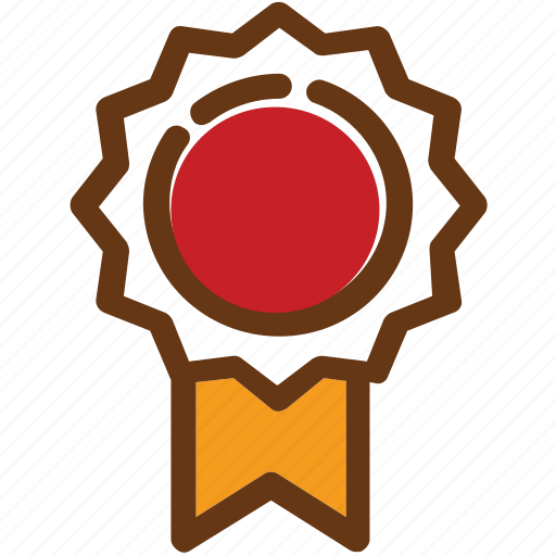 Award, brown, certificate, graduated, red, yellow icon - Download on Iconfinder