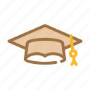 student, bell, mantle, cap, graduation, education