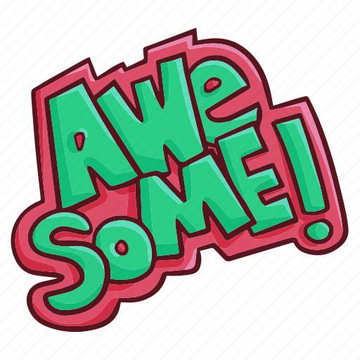 Awesome, grafitti, text, word, message, communication, chat icon - Download on Iconfinder