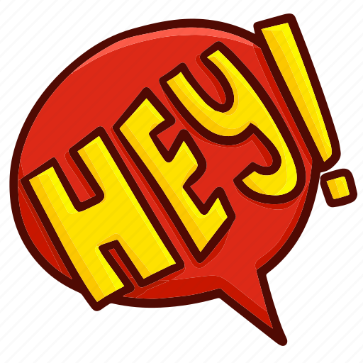 Hey, grafitti, word, text, message, chat, bubble icon - Download on Iconfinder
