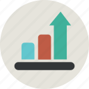 analytics, arrow, bar, business, chart, graph, growth, increase