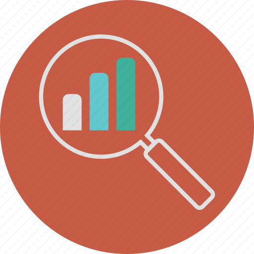 Analytics, business, chart, diagram, find, graph, loupe icon - Download on Iconfinder