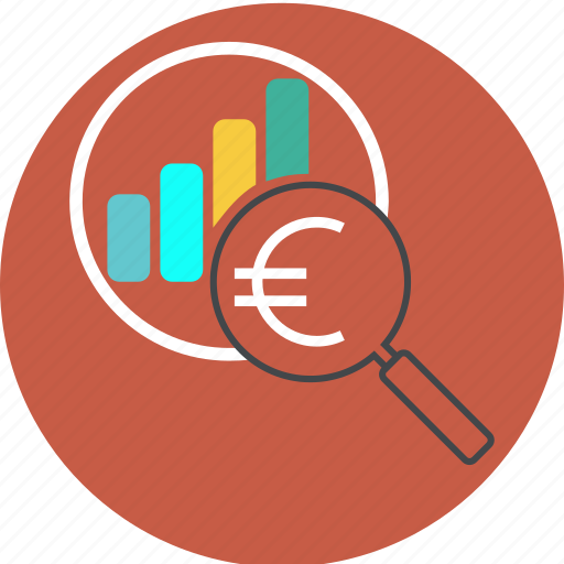 Analytics, business, chart, diagram, dollar, euro, find icon - Download on Iconfinder