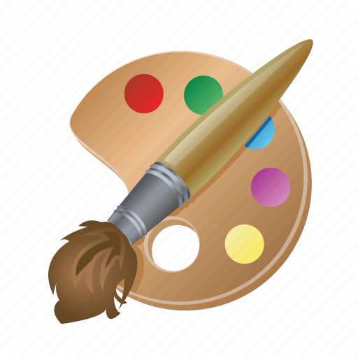 Brush, pallet, color, paint, tool icon - Download on Iconfinder