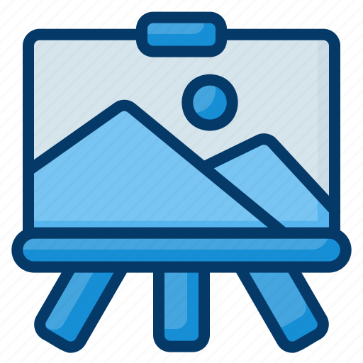 Canvas, easel, paint, creative, frame, painter, picture icon - Download on Iconfinder