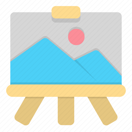 Canvas, easel, paint, creative, frame, painter, picture icon - Download on Iconfinder