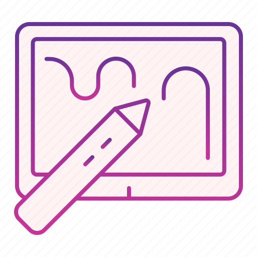 Pen, tablet, digital, drawing, art, digitizer, computer icon - Download on Iconfinder