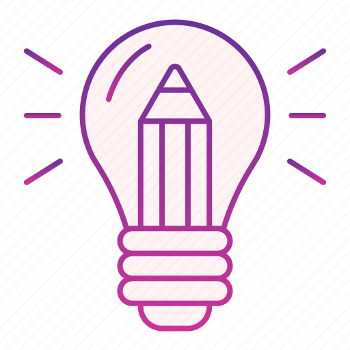 Pencil, bulb, lamp, bright, innovation, electric, drawing icon - Download on Iconfinder