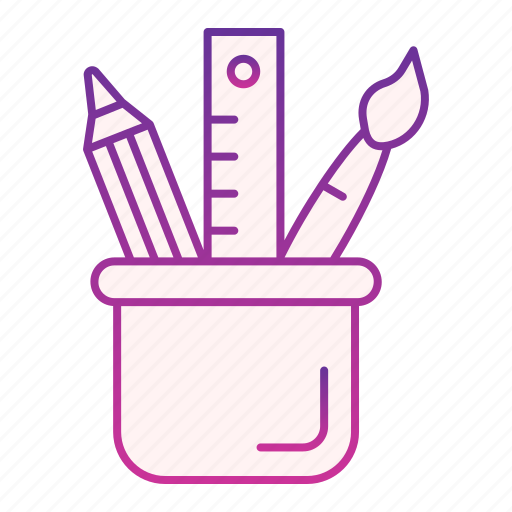 Stationery, education, pen, pencil, art, brush, drawing icon - Download on Iconfinder