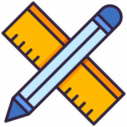 Pencil, ruler, tool, design icon - Download on Iconfinder