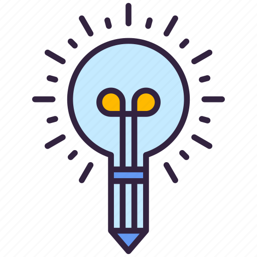 Idea, lamp, pencil, light icon - Download on Iconfinder