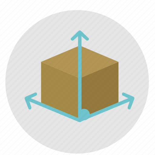 Box, grid, prespective, proportion, scale, arrow icon - Download on Iconfinder