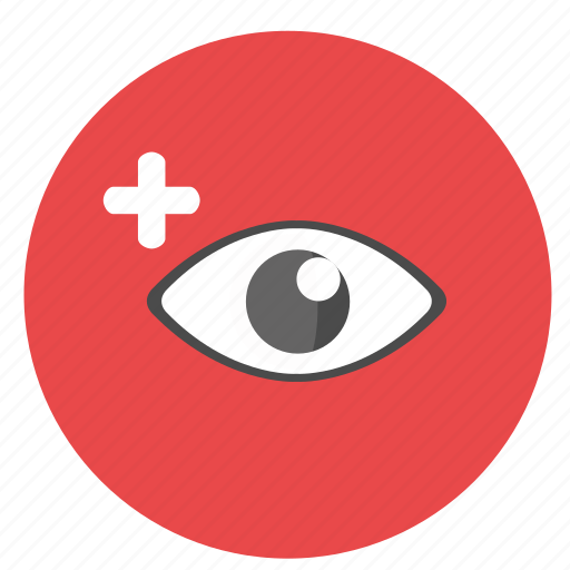 Correction, eye, plus, red, view, vision icon - Download on Iconfinder