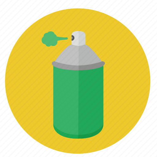 Green, paint, puff, recolor, round, spray, yellow icon - Download on Iconfinder