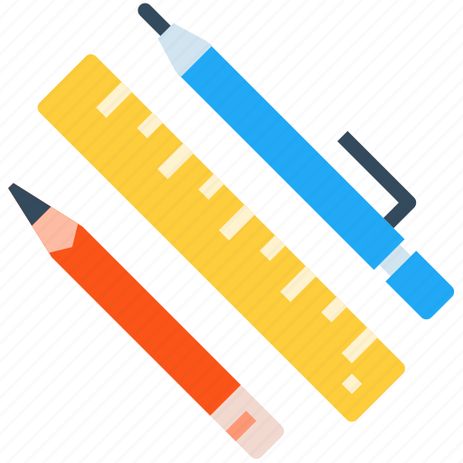 Pen, pencil, ruler, stationary, tools icon - Download on Iconfinder