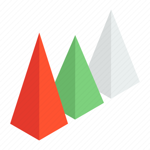 Pyramid graph, graphical representation, data visualization, triangle chart, 3d pyramids diagram icon - Download on Iconfinder