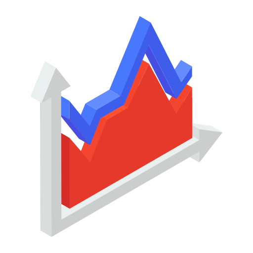 Area chart, area graph, graphical representation, stacked area chart, layered chart icon - Download on Iconfinder