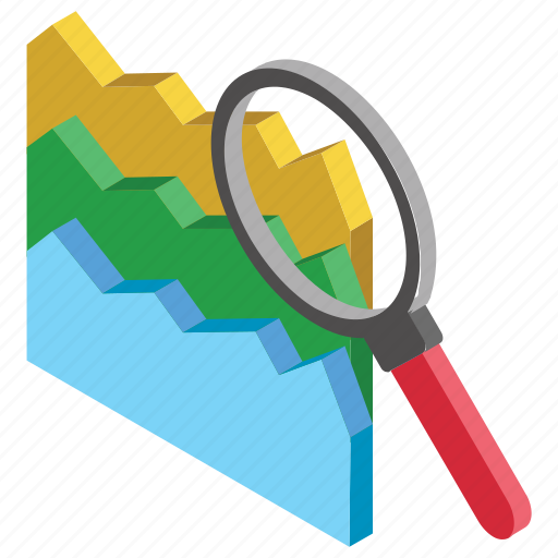 Area chart, area graph, charting application, graphical representation, layered chart icon - Download on Iconfinder