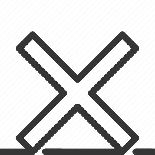 HD White X Cross Mark Icon PNG
