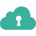 cloud, lock, secure, security, password, safe