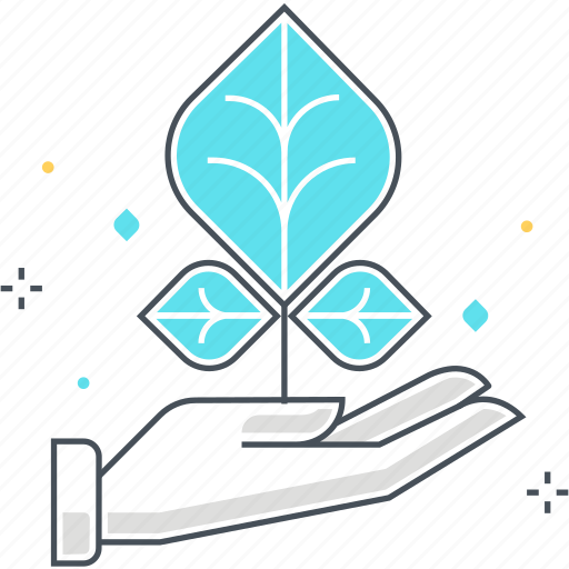 Energy, green, hand, leaf, nature, plant icon - Download on Iconfinder