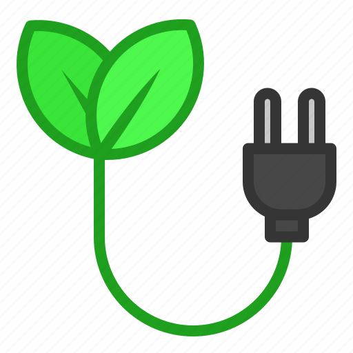 Cable, ecology, electric, energy, green, leaf icon - Download on Iconfinder