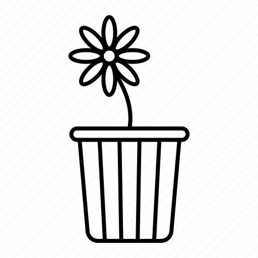 Flower pot, grow, leaves, plant, pot icon - Download on Iconfinder