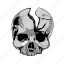 cartoon, grey, skulls 