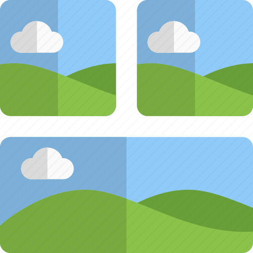 Bottom, horizontal, image, grid icon - Download on Iconfinder
