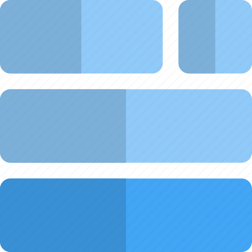 Two, bottom, sidebar, grid, shape icon - Download on Iconfinder