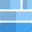 two, bottom, sidebar, grid, shape 