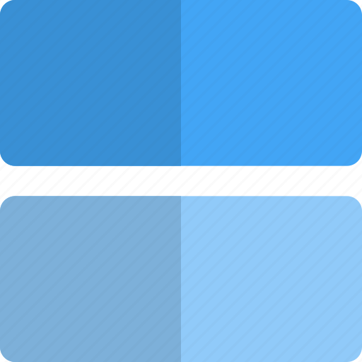 Two, horizontal, grid, tabs, layout icon - Download on Iconfinder