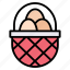 basket, sale, egg 