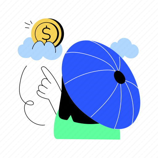 Cloud investment, cloud money, cloud earning, cloud income, online money illustration - Download on Iconfinder