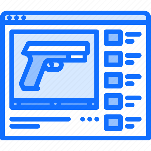 Gun, video, website, browser, pistol, weapons, shop icon - Download on Iconfinder
